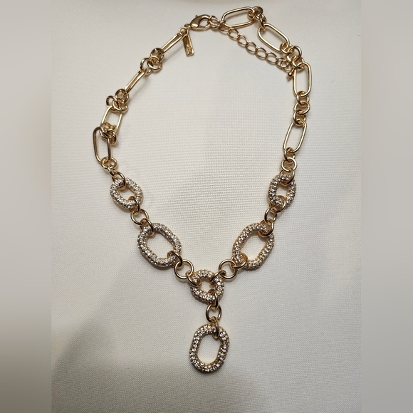INC International Concepts Jewelry - New W/Out Tags INC Gold-Tone Pave Chain Link Lariat Necklace